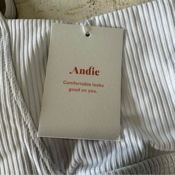 Andie Swim the Havana Rib One Piece Swimsuit NWT size Large TALL in White - Picture 3 of 9